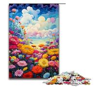 Puzzle da 1000 pezzi per adulti Un mare di fiori nella fattoria Puzzle educativo Gioco educativo per compleanno Natale 75x50cm