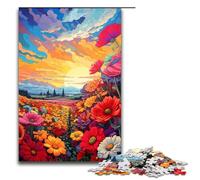 Puzzle da 1000 pezzi per adulti Un mare di fiori nella fattoria Puzzle Gioco pratico 75x50cm