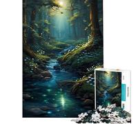 Puzzle da 1000 pezzi per adulti un ruscello che attraversa il bosco Aiuta ad allenare la mente Una sfida impegnativa e rilassante Giochi per maggiori di 14 anni 50x75cm