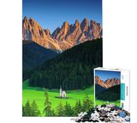 Puzzle da 1000 pezzi per adulti Un tempio tra le montagne gioco per famiglie regalo di compleanno compleanno e Natale (dimensioni 38x52cm)