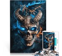 Puzzle da 1000 pezzi per adulti Un teschio minaccioso Difficile da completare ma divertente e umoristico è ideale come regalo per tutta la famiglia 75x50cm