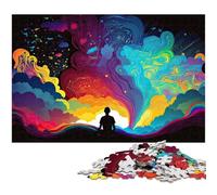 Puzzle da 1000 pezzi per adulti un uomo che osserva le stelle puzzle d'arte con intelligenza artificiale giochi educativi regali di Natale e compleanno per adolescenti dai 14 anni in su
