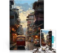 Puzzle da 1000 pezzi per adulti Una città dallo stile vintage giocattoli educativi per l'apprendimento offerte come regali per tutta la famiglia 75x50cm