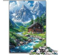 Puzzle da 1000 pezzi per adulti "Una città sotto le montagne innevate" Realizzato in cartone, ideale per il divertimento in famiglia Regalo perfetto per feste e compleanni 1000 pezzi(26x38cm)