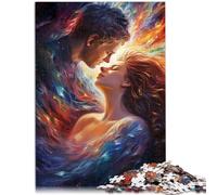 Puzzle da 1000 pezzi per adulti. Una coppia si trova in un vortice luminoso. Gioco a quiz 26 x 38 cm