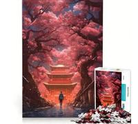 Puzzle da 1000 pezzi per adulti "Una passeggiata tra i ciliegi", antistress, difficile, ideale come elemento della lista dei desideri con Babbo Natale 38x26cm
