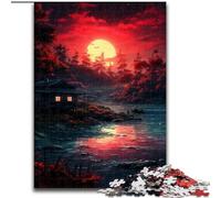 Puzzle da 1000 pezzi per adulti "Una piccola stanza al tramonto", puzzle per adulti, divertimento per la serata di giochi in famiglia, opera d'arte decorativa fai da te, dimensioni 38x26cm