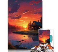Puzzle da 1000 pezzi per adulti "Una piccola stanza al tramonto" puzzle per adulti gioco stimolante ideale come regalo per tutta la famiglia 38x26cm