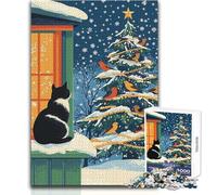 Puzzle da 1000 pezzi per adulti, una scena di felicità natalizia, gioco intellettuale ma divertente e umoristico, regalo di compleanno, dimensioni 38x26cm