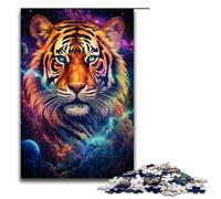 Puzzle da 1000 pezzi per adulti Una tigre che emerge dalla luce attività per famiglie gioco di puzzle per famiglie antistress sfida difficile puzzle 75x50 cm
