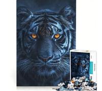 Puzzle da 1000 pezzi per adulti "Una tigre dagli occhi gialli", gioco divertente, stimolante da completare, per rafforzare l'amore tra le coppie 50x75cm