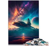 Puzzle da 1000 pezzi per adulti. Un'astronave incagliata. Puzzle difficile impegnativo 26 x 38 cm. Gioco sofisticato e gioco di famiglia.