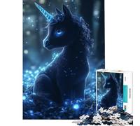 Puzzle da 1000 pezzi per adulti unicorno cucciolo nella foresta incantata sfida per l'intelligenza giocattolo avvincente giochi per famiglie decorazione da parete regalo divertente (38x52cm)
