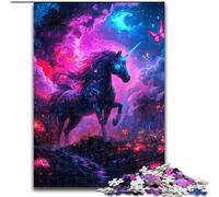 Puzzle da 1000 pezzi per adulti Unicorno dell'Universo, gioco per famiglie, antistress, sfida difficile, rafforza l'amore tra coppie (dimensioni 50x75cm)