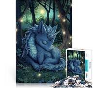 Puzzle da 1000 pezzi per adulti Unicorno drago addormentato Gioco impegnativo e gioco in famiglia Collezione di artisti, Belle arti 75x50cm