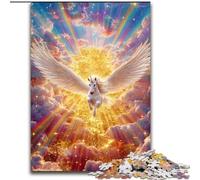 Puzzle da 1000 pezzi per adulti, unicorno e angelo, per il divertimento in famiglia, perfetto per le vacanze e per serate di gioco interattive, 50x75cm