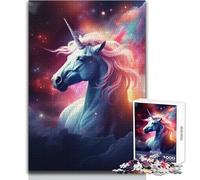 Puzzle da 1000 pezzi per adulti Unicorno tra le stelle Accogliente e rilassante giocattolo da gioco per interni con taglio di precisione avanzato Dimensioni 50x75cm