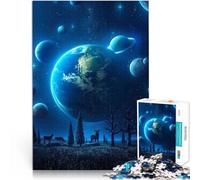 Puzzle da 1000 pezzi per adulti Universo blu Giocattolo educativo intellettuale decomprimente Gioco educativo per compleanno e Natale 70x100cm