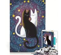 Puzzle da 1000 pezzi per adulti "Universo dei Gatti" gioco educativo gara di velocità manuale ideale come regalo per tutta la famiglia 50x75cm