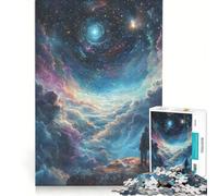Puzzle da 1000 pezzi per adulti: Uomo che guarda una notte stellata galassia e nuvole gioco educativo analisi e logica regalo per donne 38x26cm