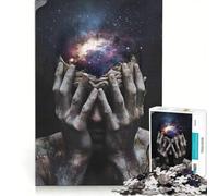 Puzzle da 1000 pezzi per adulti Uomo con gli occhi chiusi e le mani Gioco educativo Difficile e stimolante Gioco unico e avvincente 50x75cm