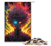 Puzzle da 1000 pezzi per adulti uomo con la testa coperta di capelli colorati gioco pratico decorazioni e regali unici per la casa 1000 pezzi (38x26 cm)