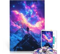 Puzzle da 1000 pezzi per adulti Uomo sulla cima della montagna Gioco impegnativo e gioco in famiglia è ideale come regalo per tutta la famiglia 75x50cm