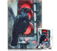Puzzle da 1000 pezzi per adulti Urban Omen︰ Il corvo rosso presenta per le donne un gioco educativo, regali di Babbo Natale segreto (dimensioni 38x26cm)