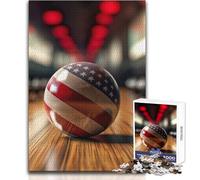 Puzzle da 1000 pezzi per adulti USA Palla da bowling Rilassante e tranquillo Divertimento al chiuso Gioco da taglio preciso Dimensioni giocattolo 38x26cm