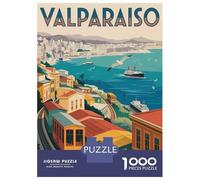 Puzzle Da 1000 Pezzi Per Adulti Valparaiso Vintage Travel Puzzle Gioco Rompicapo Gara Di Velocità Delle Mani Attività Divertenti A Casa 70x50cm/1000pcs