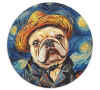 Puzzle da 1000 pezzi per adulti, Van Gogh Bulldog, puzzle impossibili per adulti, perfetti per adolescenti e collezionisti, ideale come decorazione per la casa e regalo da viaggio, 67,5x67,5 cm.