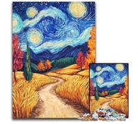 Puzzle da 1000 pezzi per adulti, Van Gogh, cielo notturno, puzzle in cartone, giochi, giocattoli, regalo, migliora l'amore tra coppie per età 14+, 26x38cm