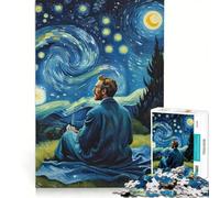 Puzzle da 1000 pezzi per adulti Van Gogh Sotto Notte Stellata Gioco per famiglie Stimolante da completare Per rafforzare l'amore tra le coppie 50x75cm