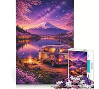 Puzzle da 1000 pezzi per adulti, Van Life in Giappone, Monte Fuji, gioco educativo, impossibile, opera d'arte, regalo, 38x26cm
