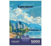 Puzzle Da 1000 Pezzi Per Adulti Vancouver Canada Cityscape Art Puzzle Per Adulti Gioco Pratico Antistress Regali Di Compleanno E Unici 38x26cm/1000pcs