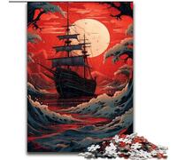 Puzzle da 1000 pezzi per adulti "Vecchia nave nell'oceano" Puzzle in cartone, regalo perfetto per compleanni, vacanze e decorazioni per la casa 1000 pezzi(26x38cm)