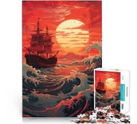 Puzzle da 1000 pezzi per adulti, vecchia nave, oceano, per attività familiari, 26 x 38 cm, ottimo regalo per tutta la famiglia dai 14 anni in su