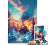 Puzzle da 1000 pezzi per adulti vecchio treno sui binari gioco educativo attività per famiglie per rafforzare l'amore tra le coppie 50x75cm