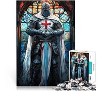 Puzzle da 1000 pezzi per adulti Veglia dei Cavalieri Templari Fatto di cartone da 14 anni in su Gara di velocità a mano Regali di compleanno di Natale misurare:26x38cm/10.24 x 14.96pollice