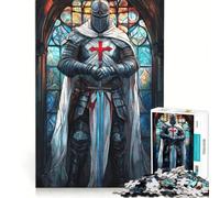 Puzzle da 1000 pezzi per adulti Veglia dei Cavalieri Templari gioco pratico antistress ideale come regalo per tutta la famiglia 38x52cm