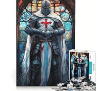 Puzzle da 1000 pezzi per adulti Veglia dei Cavalieri Templari gioco rompicapo attività per famiglie compleanno e Natale 50x75cm