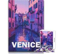 Puzzle da 1000 pezzi per adulti Venezia Città estetica Decorazione artistica per la casa Gioco pratico per bambini dai 14 anni in su (dimensioni 38x26cm)