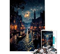 Puzzle da 1000 pezzi per adulti Venezia di notte Gioco avvincente per coltivare la pazienza ideale per tutta la famiglia antistress e regalo di compleanno (dimensioni 50x75cm)