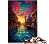 Puzzle da 1000 pezzi per adulti Venezia Italia per divertimento a casa attività di compleanno regalo di viaggio per adolescenti dai 14 anni in su, 26 x 38 cm