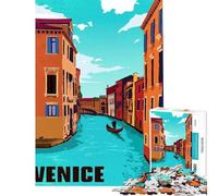 Puzzle da 1000 pezzi per adulti Venezia Italia tema viaggio arte ideale per compleanni Natale decorazioni per la casa giochi rilassanti per ragazzi dai 14 anni in su (38x52cm)