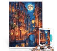 Puzzle da 1000 pezzi per adulti Venezia Italia Viaggi Arte Giocattolo educativo per l'apprendimento con poster abbinato e foglio di quiz 50x70cm
