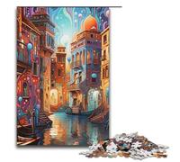 Puzzle da 1000 pezzi per adulti Venezia psichedelica gioco educativo giocattolo opera d'arte regalo 1000 pezzi (38x26 cm)