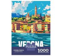 Puzzle Da 1000 Pezzi Per Adulti Verona City Italy Puzzle Per Adulti Gioco Pratico Sfida Difficile Gioco Impegnativo Regali 38x26cm/1000pcs