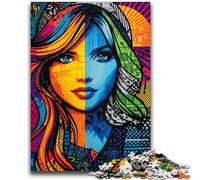 Puzzle da 1000 pezzi per adulti, vetrate colorate, difficili e stimolanti, con poster abbinato e foglio di quiz per età 14 anni, 26x38cm