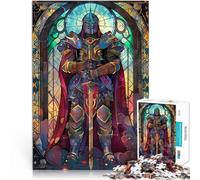 Puzzle da 1000 pezzi per adulti Vetro del guerriero paladino Per il divertimento in famiglia Migliorare l'amore tra le coppie 50x70cm